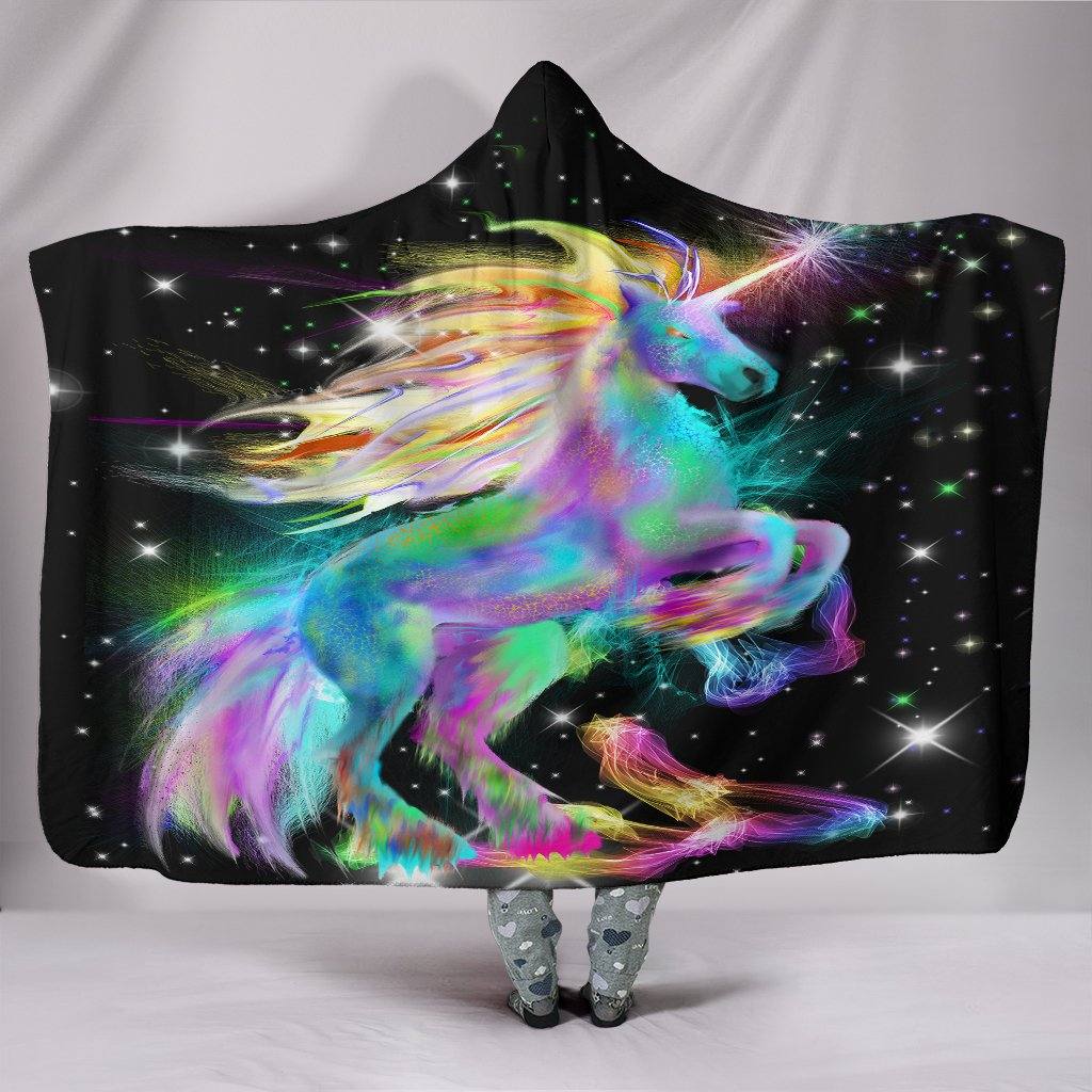 Rainbow discount hooded blanket