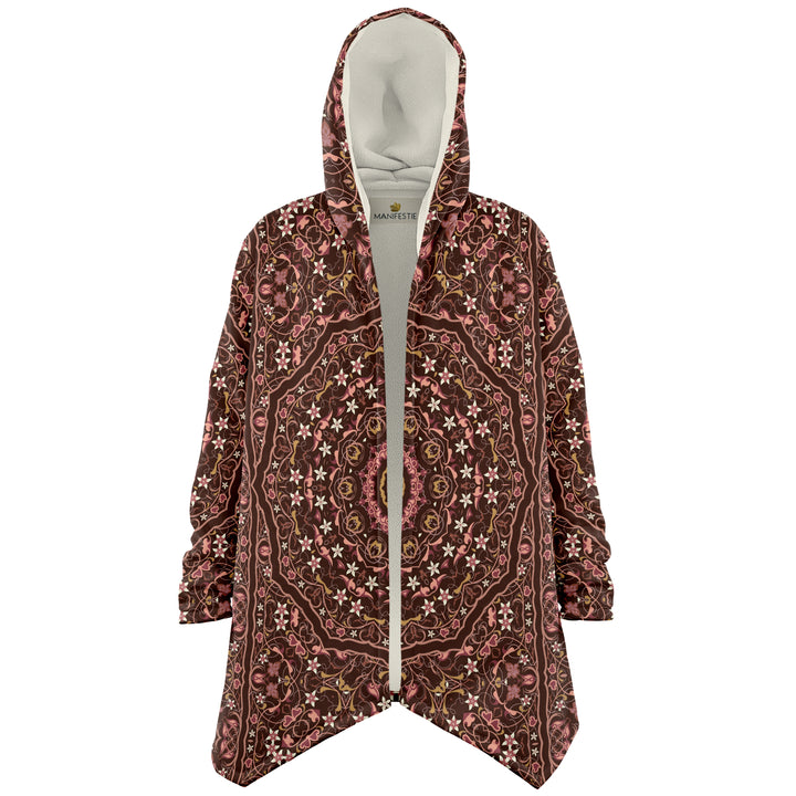 Classic Persian Carpet Cuddle Cloak | Jasmine | Unisex Minky Sherpa Hooded Coat