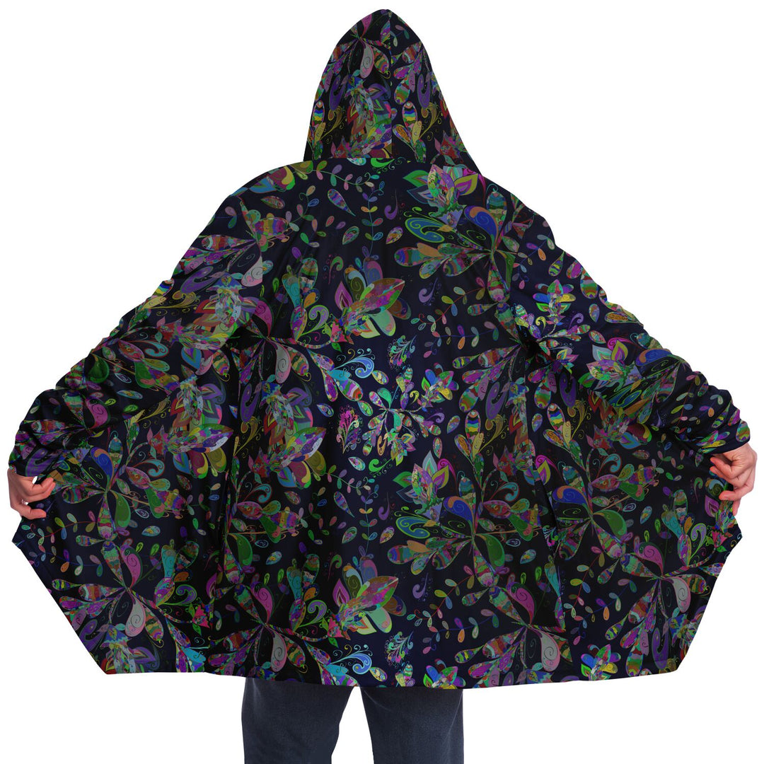 Petal Pop Cuddle Cloak | Unisex Minky Sherpa Lined Hooded Coat