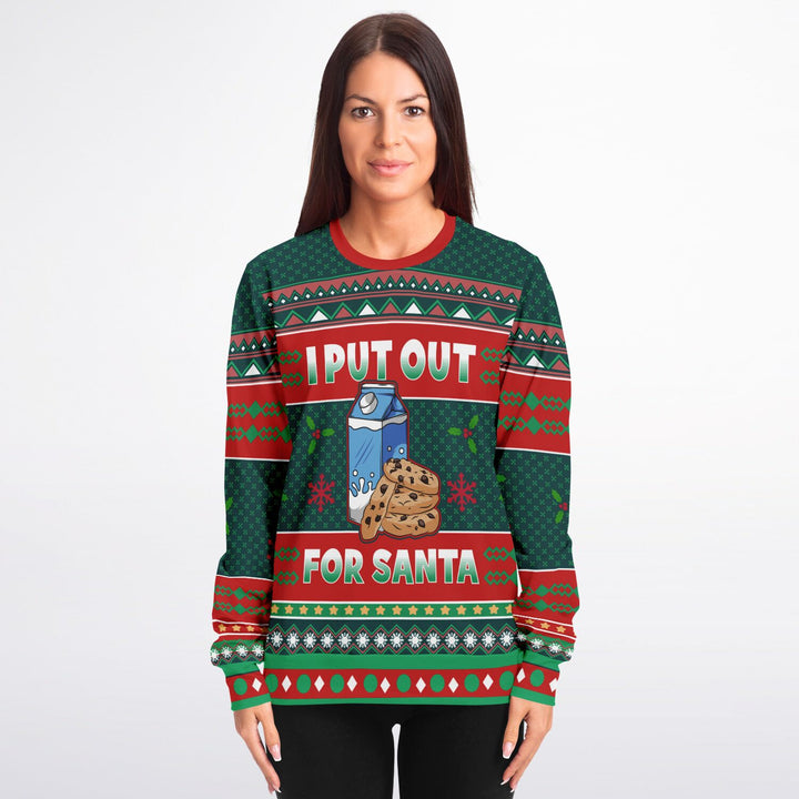 I put out for Santa | Unisex Ugly Christmas Sweater, Xmas Sweater, Holiday Sweater, Festive Sweater, Funny Sweater, Funny Party Shirt