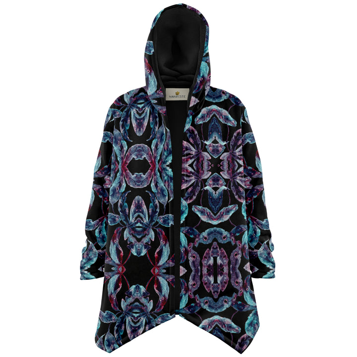 Dark Tropics Cuddle Cloak | Unisex Minky Sherpa Lined Hooded Coat