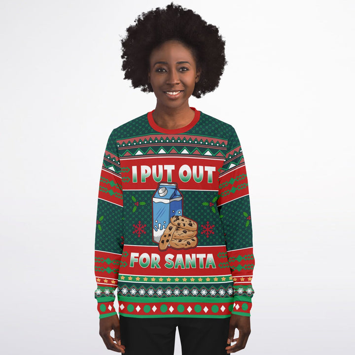 I put out for Santa | Unisex Ugly Christmas Sweater, Xmas Sweater, Holiday Sweater, Festive Sweater, Funny Sweater, Funny Party Shirt