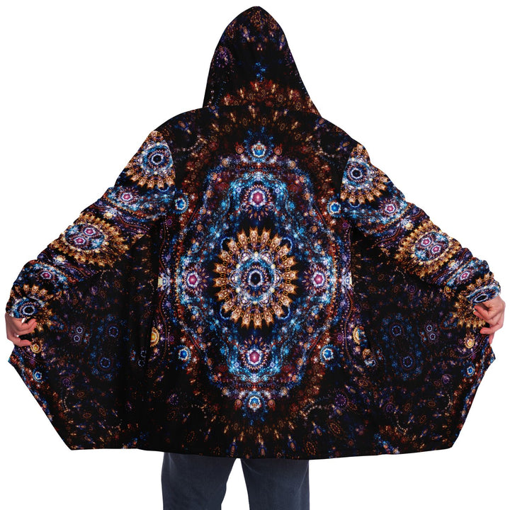 Cosmic Plane Cuddle Cloak | Unisex Minky Sherpa Lined Hooded Coat