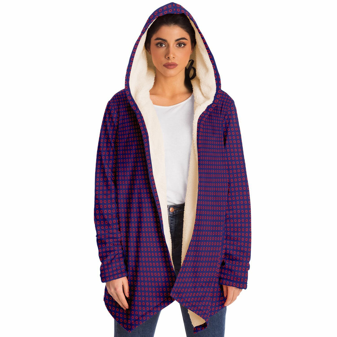 Fishman Phish Donuts Cuddle Cloak | Unisex Minky Sherpa Hooded Coat