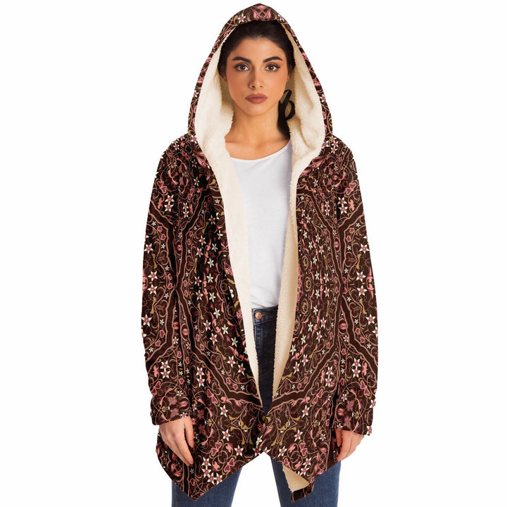 Classic Persian Carpet Cuddle Cloak | Jasmine | Unisex Minky Sherpa Hooded Coat