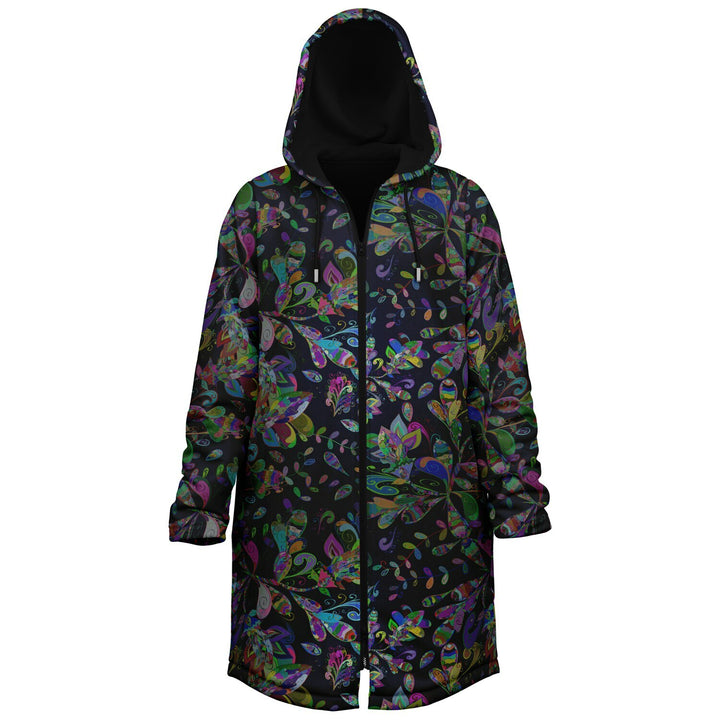 Petal Pop Cuddle Coat | Unisex Minky Sherpa Lined Coat with Hood, Zipper and Pockets