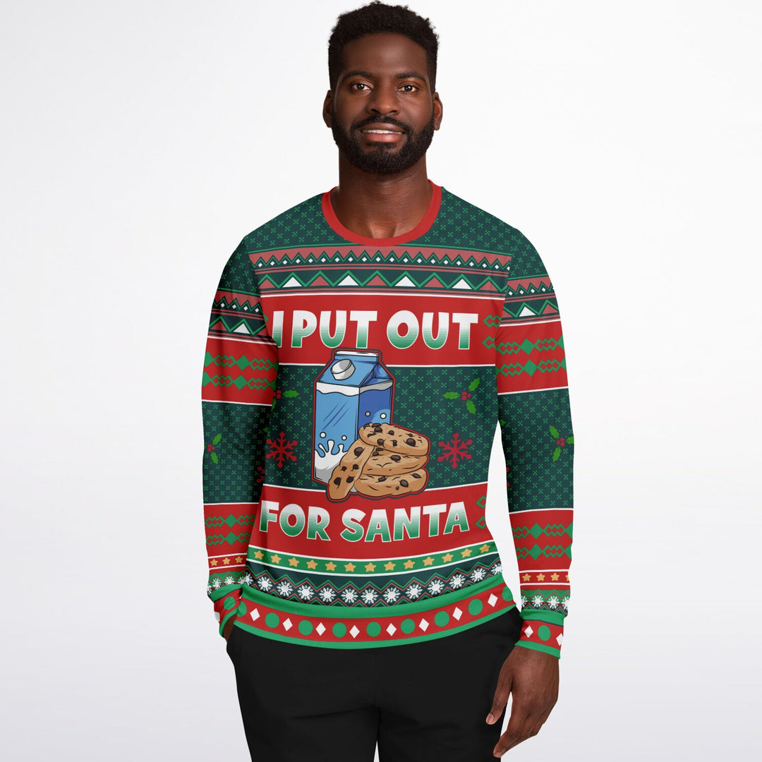 I put out for Santa | Unisex Ugly Christmas Sweater, Xmas Sweater, Holiday Sweater, Festive Sweater, Funny Sweater, Funny Party Shirt