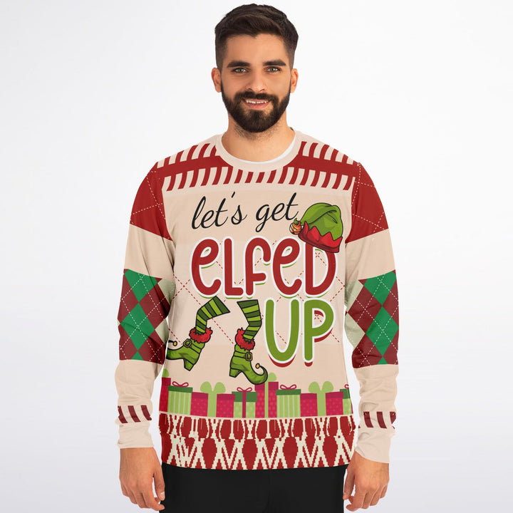 “Let’s Get Elfed Up” Funny Christmas Sweater Sweatshirt Unisex Ugly Christmas Sweater, Xmas Sweater, Holiday Sweater, Festive Sweater, Funny Sweater, Funny Party Shirt