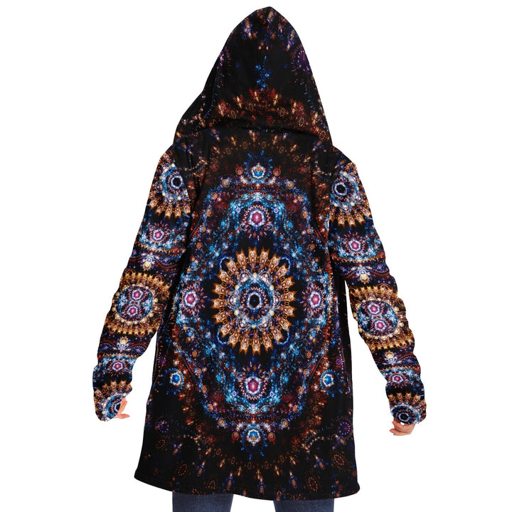 Cosmic Plane Cuddle Cloak | Unisex Minky Sherpa Lined Hooded Coat