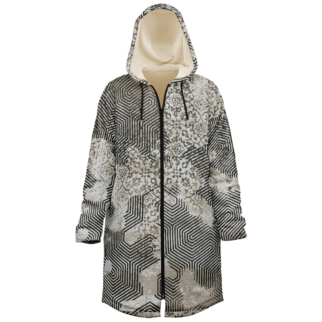 Past and Future Cuddle Coat | Unisex Minky Sherpa Lined Coat with Hood, Zipper and Pockets