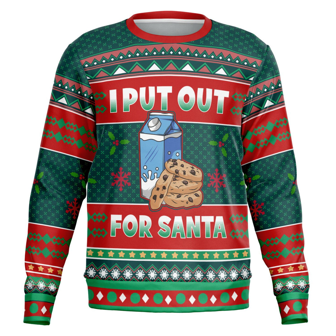 I put out for Santa | Unisex Ugly Christmas Sweater, Xmas Sweater, Holiday Sweater, Festive Sweater, Funny Sweater, Funny Party Shirt