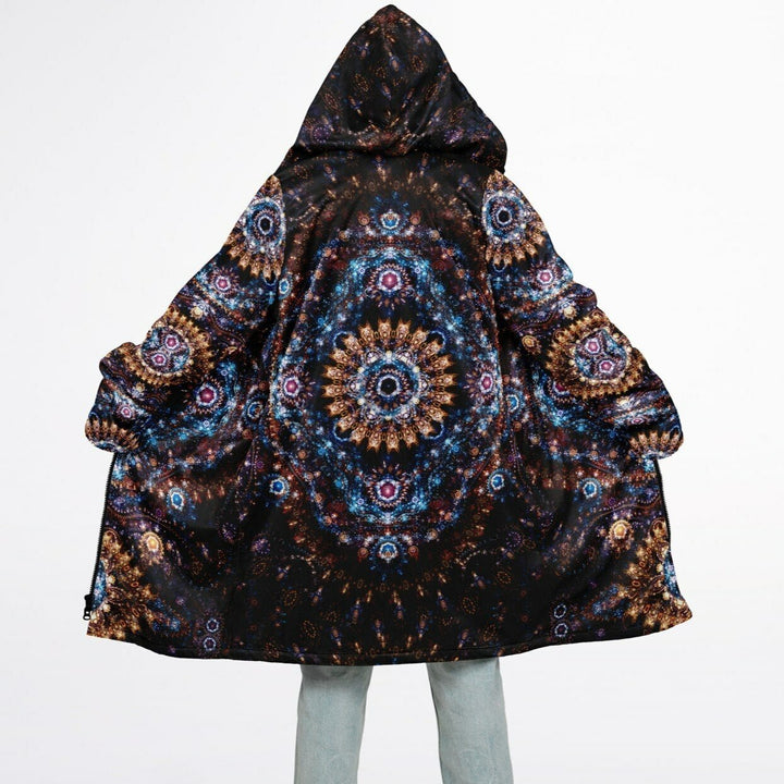 Cosmic Plane Cuddle Coat | Unisex Minky Sherpa Lined Coat with Hood, Zipper and Pockets