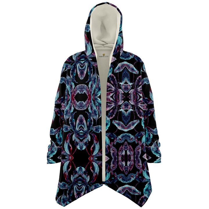 Dark Tropics Cuddle Cloak | Unisex Minky Sherpa Lined Hooded Coat