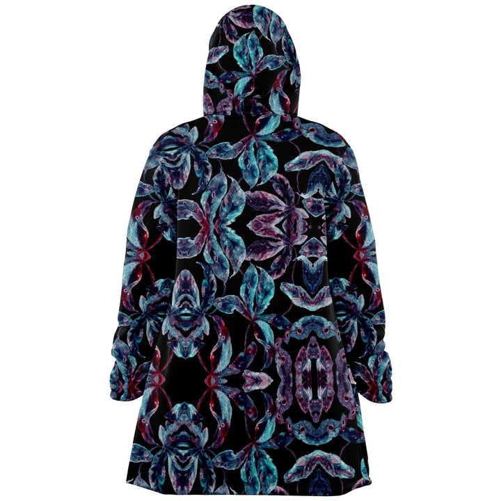 Dark Tropics Cuddle Cloak | Unisex Minky Sherpa Lined Hooded Coat