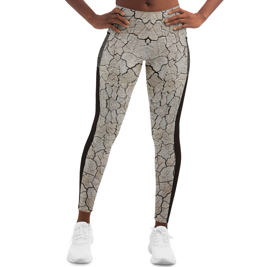 Black Rock City Yoga Leggings | Festival Pants with Mesh Pockets