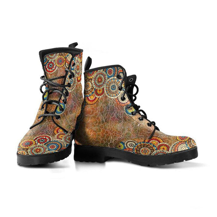 Mandala Oxford Vegan Leather Boots - Manifestie