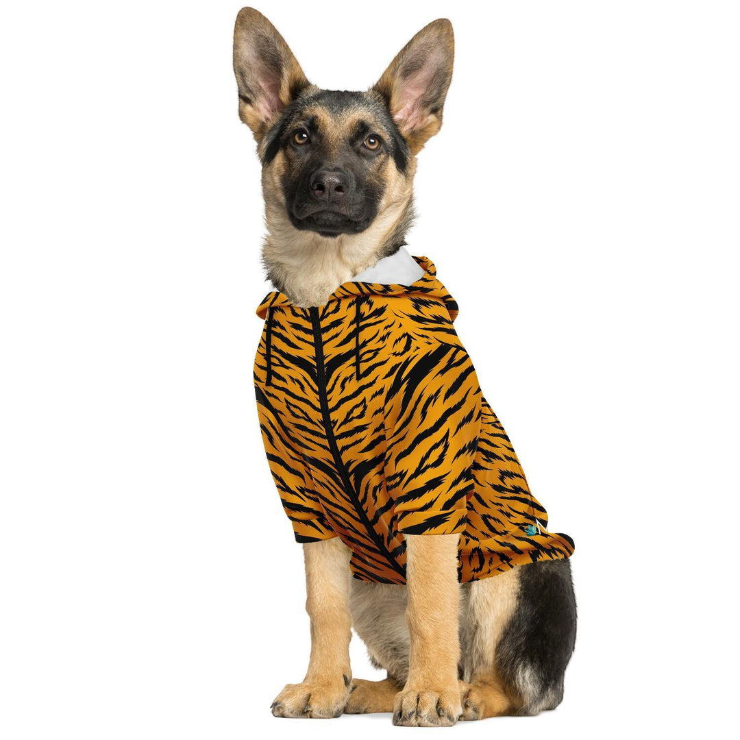 TIGER PRINT DOG ZIP UP HOODIE - Manifestie