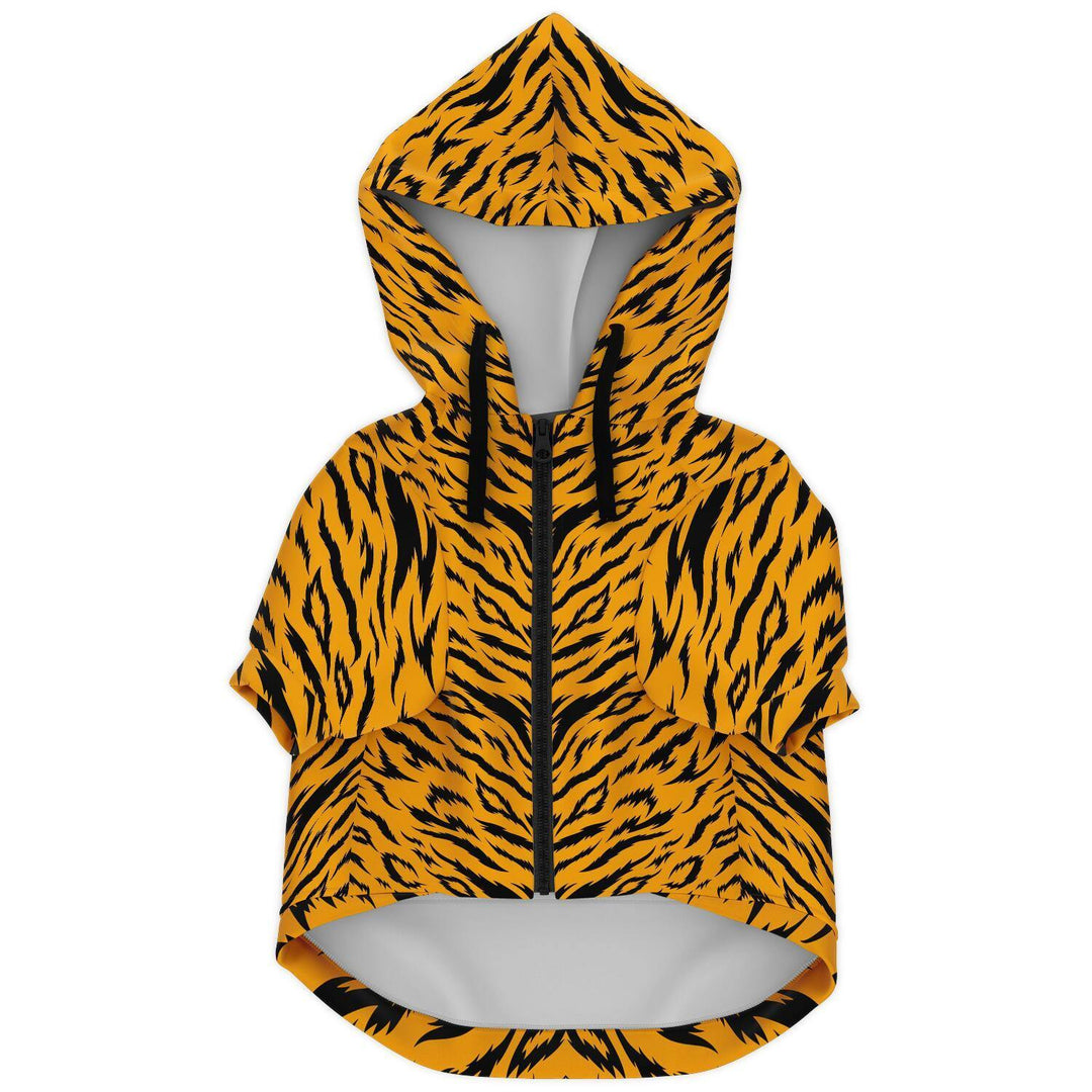 TIGER PRINT DOG ZIP UP HOODIE - Manifestie